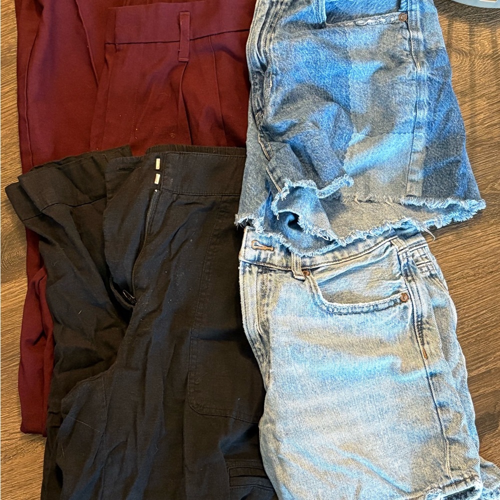 Denim and Black Women's Shorts Collection